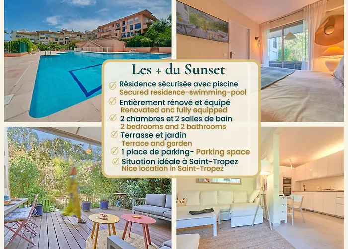 Sunset-Apartment St-Tropez-Swimming Pool-Parking