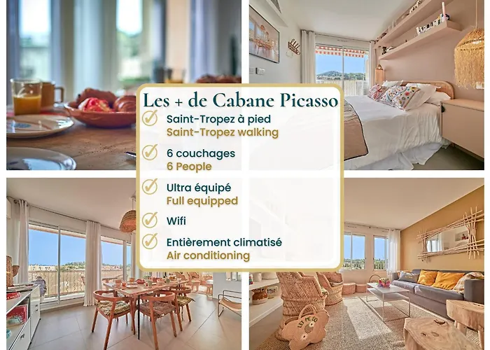 Cabane Picasso-Saint-Tropez, Appartement 3 Chambres Dans Residence-Parking