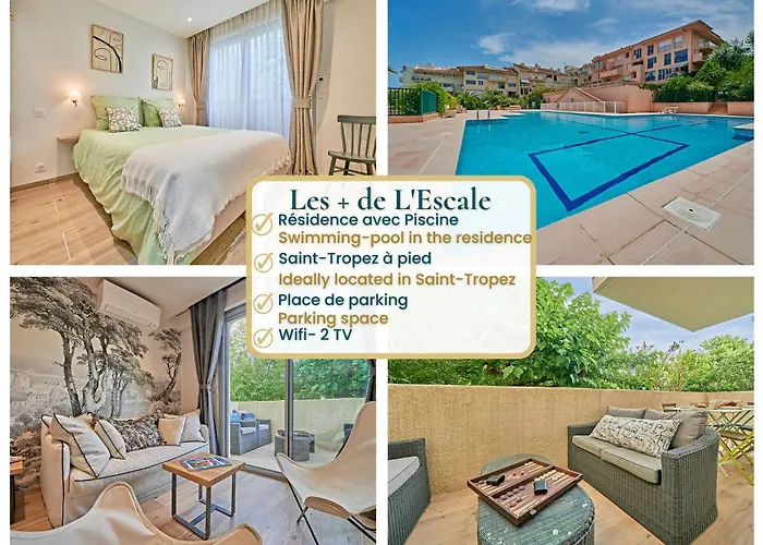 L\'Escale-Appartement Saint-Tropez-4 Personnes- Piscine-Garage